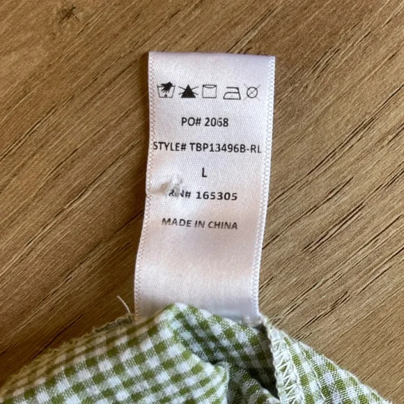 Green Gingham Boxer Shorts - Size L - Picture 11 of 11